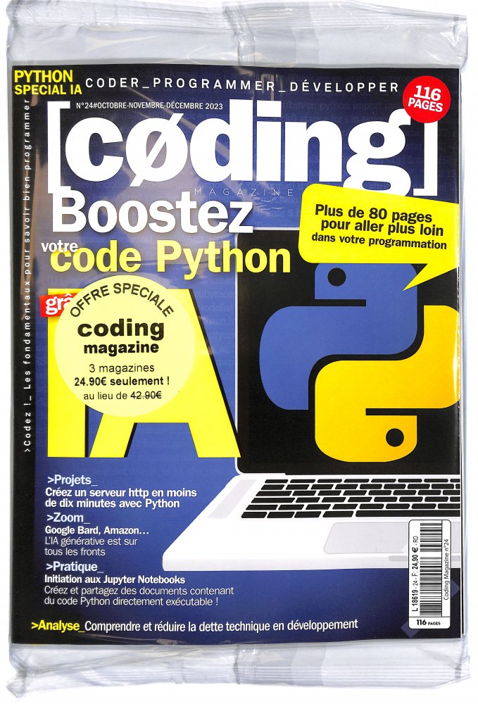 Numéro 24 magazine Offre Coding Magazine - 3 magazines