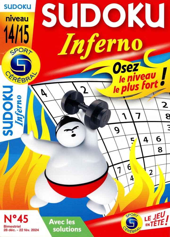 Numéro 45 magazine SC Sudoku Inferno Niv 14/15