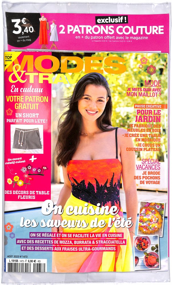 Numéro 1473 magazine Modes & Travaux + 2 Patrons Couture