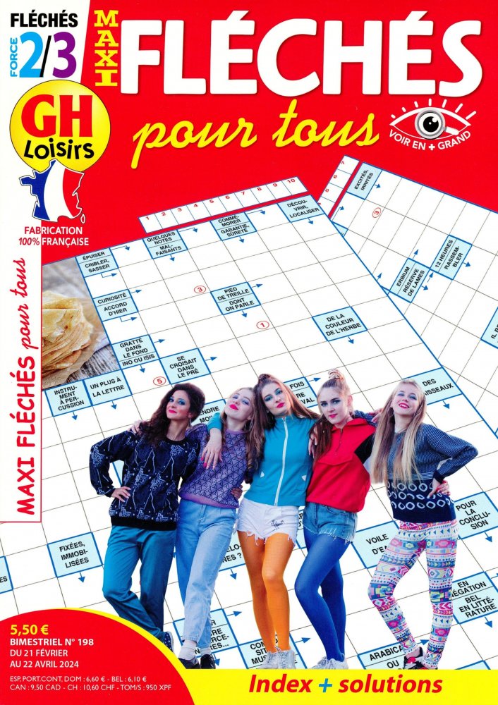 Numéro 198 magazine GH Loisirs Maxi Fléchés Pour Tous Niv 2/3