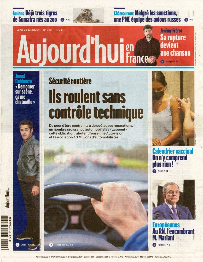 Numéro 422 magazine Aujourd'hui En France