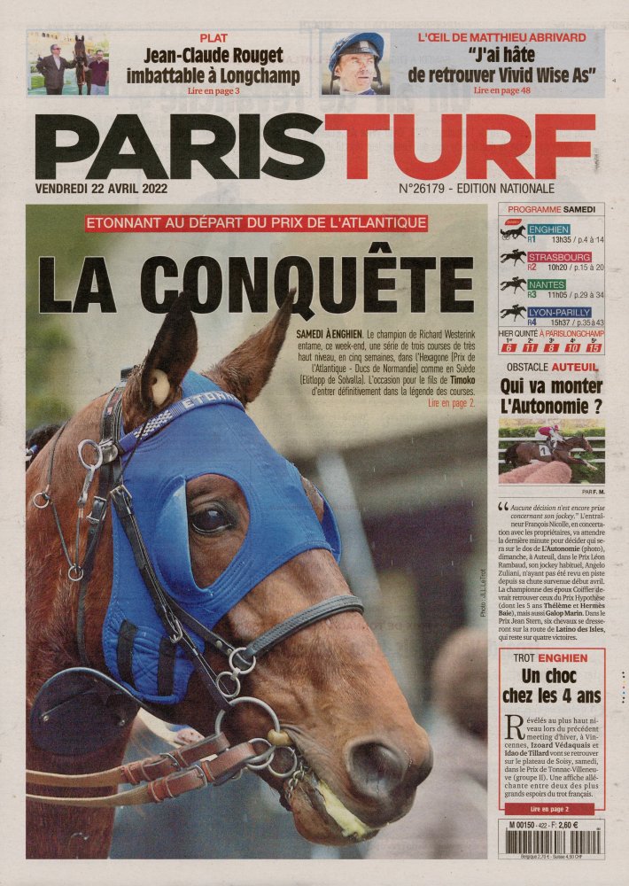 Numéro 422 magazine Paris Turf