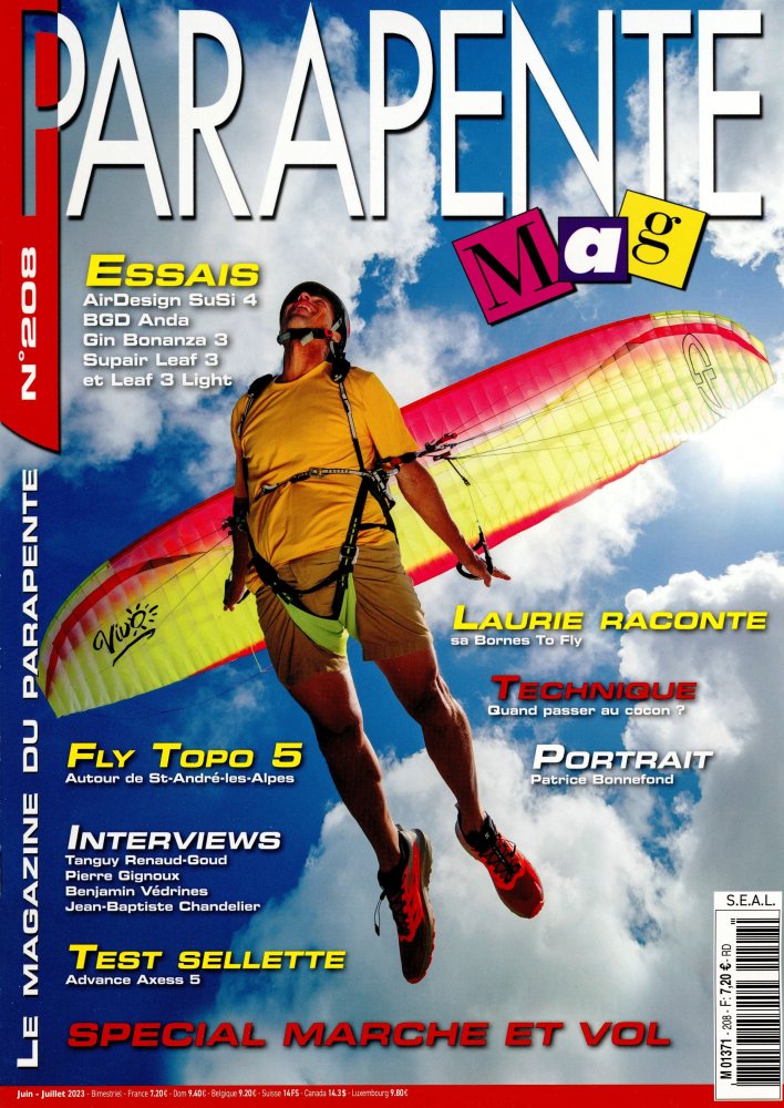Numéro 208 magazine Parapente Mag