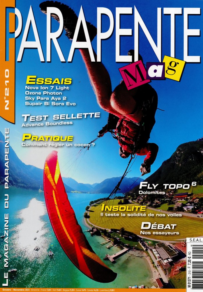 Numéro 210 magazine Parapente Mag