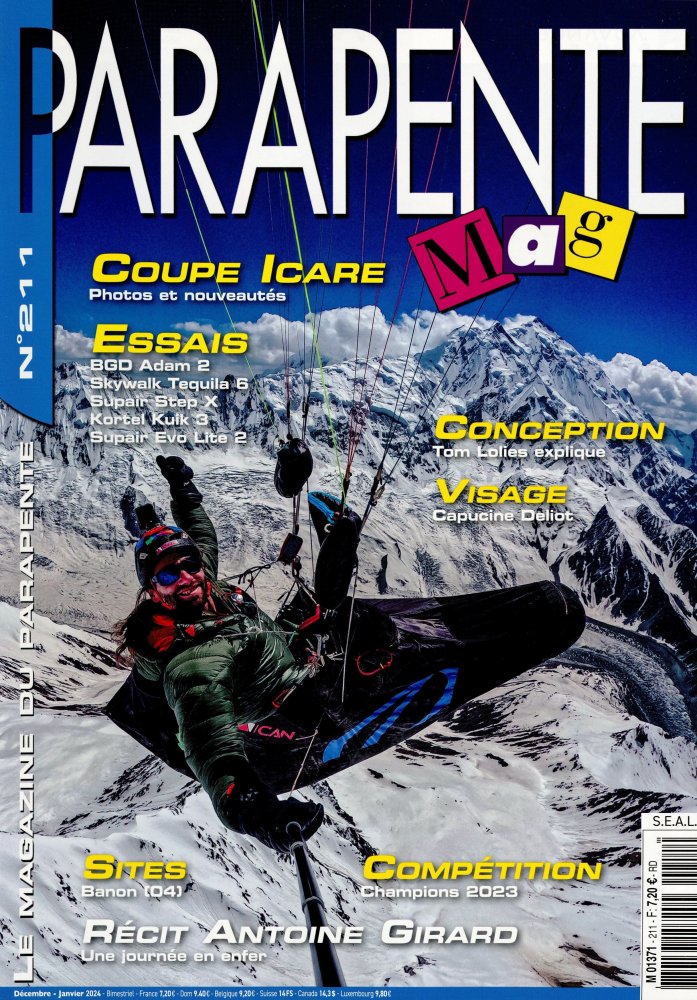 Numéro 211 magazine Parapente Mag