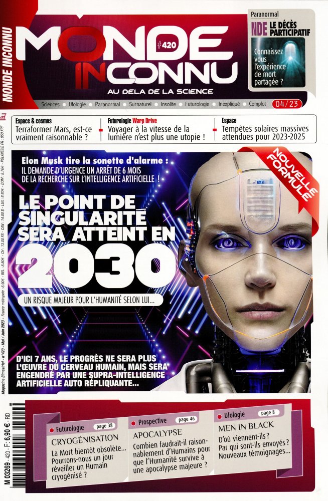 Numéro 420 magazine Le Monde de l'Inconnu