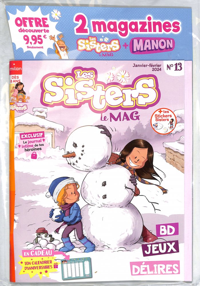 Numéro 3 magazine Pack Les Sisters Le Mag + Manon