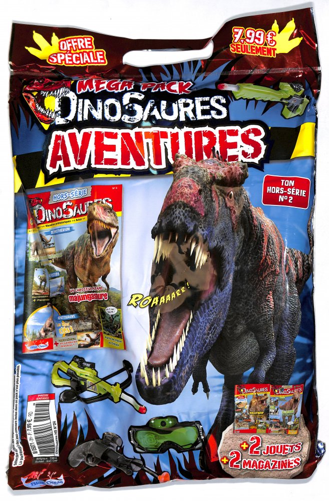 Numéro 2 magazine Dinosaures Pack Action