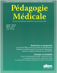Pédagogie Médicale Abonnement 12 mois - 4 n° (tarif institution) 