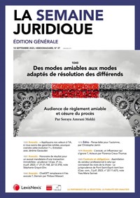 Magazine La Semaine Juridique - Edition générale