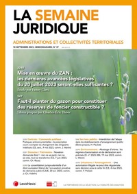 Magazine La Semaine Juridique - Administrations et collectivités territoriales