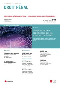 Magazine Droit Pénal