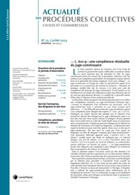 Magazine Actualité des Procédures collectives civiles et commerciales