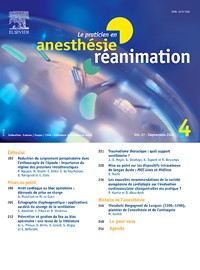 Magazine Le Praticien en Anesthésie Réanimation
