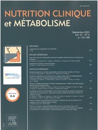 Magazine Nutrition Clinique et Métabolisme
