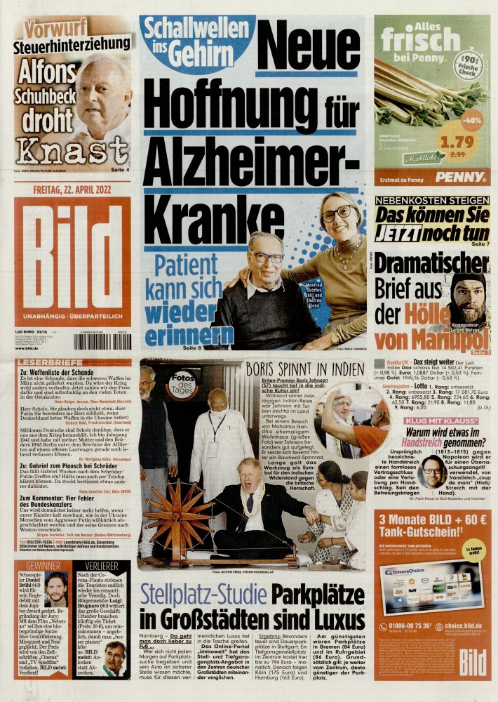 Numéro 422 magazine Bild Zeitung - 22 Avril 2024