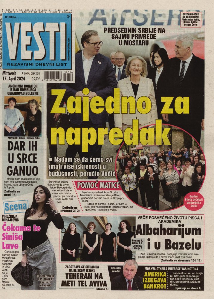 Numéro 417 magazine Vesti Latin - 17 Avril 2024