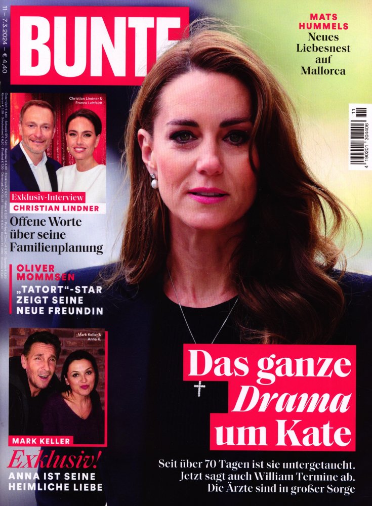 Numéro 2411 magazine Bunte (Allemagne)