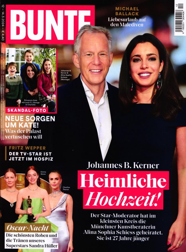 Numéro 2412 magazine Bunte (Allemagne)