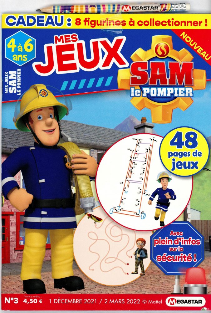 Numéro 3 magazine Mes Jeux Sam Le Pompier