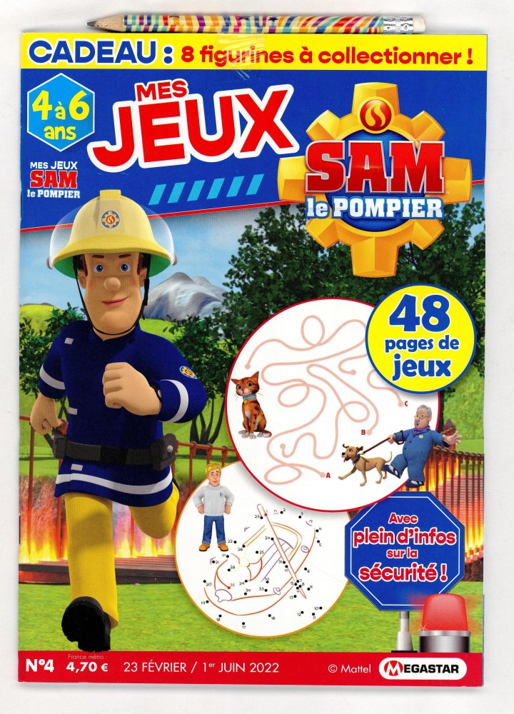 Numéro 4 magazine Mes Jeux Sam Le Pompier