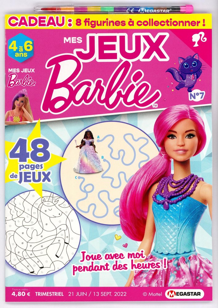 Numéro 7 magazine MG Mes Jeux Barbie 4/6ans