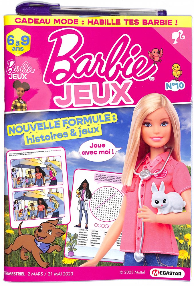 Numéro 10 magazine MG Barbie Jeux 6/9ans