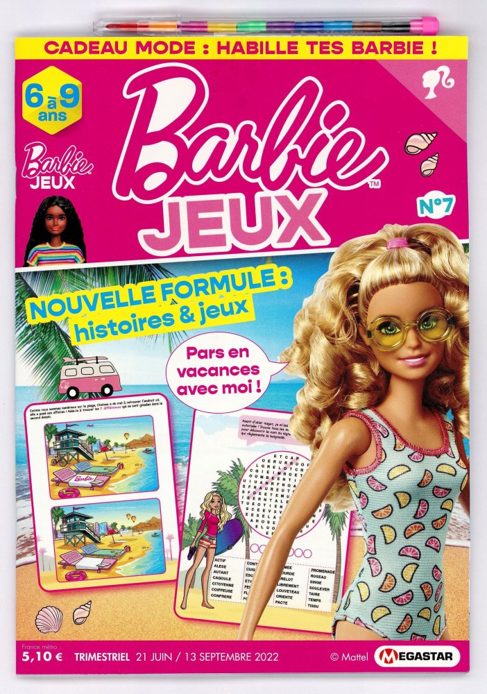 Numéro 7 magazine MG Barbie Jeux 6/9ans
