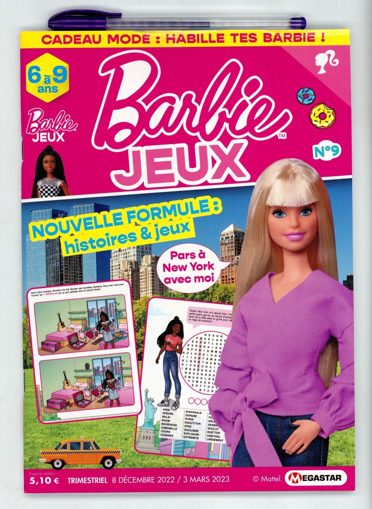 Numéro 9 magazine MG Barbie Jeux 6/9ans