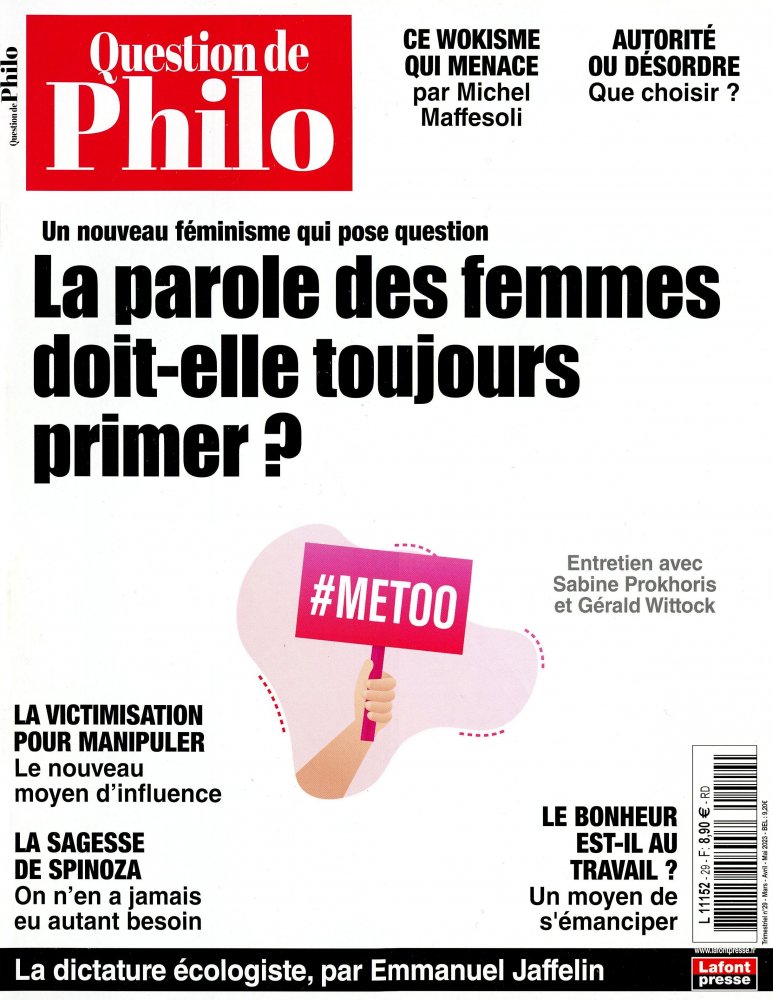 Numéro 29 magazine Question de Philosophie