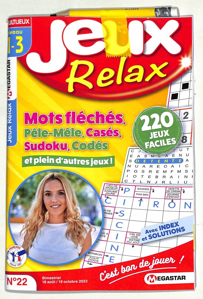 Numéro 22 magazine MG Jeux Relax Niv 1/3