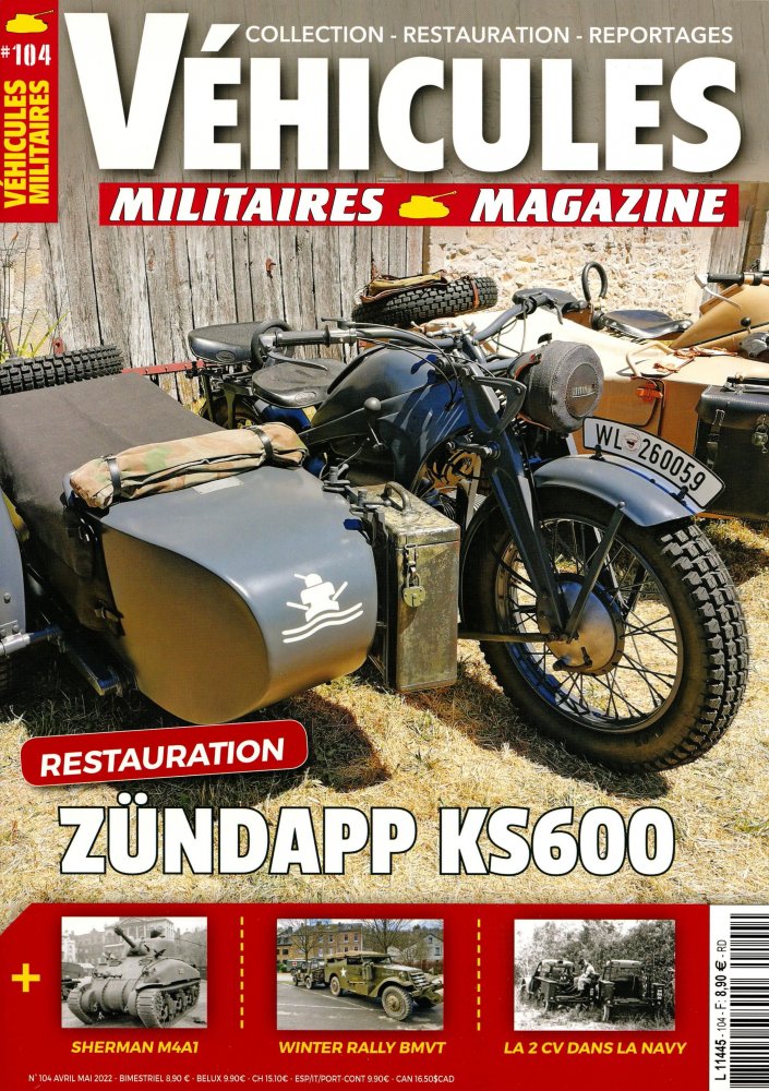 Numéro 104 magazine Véhicules Militaires Magazine