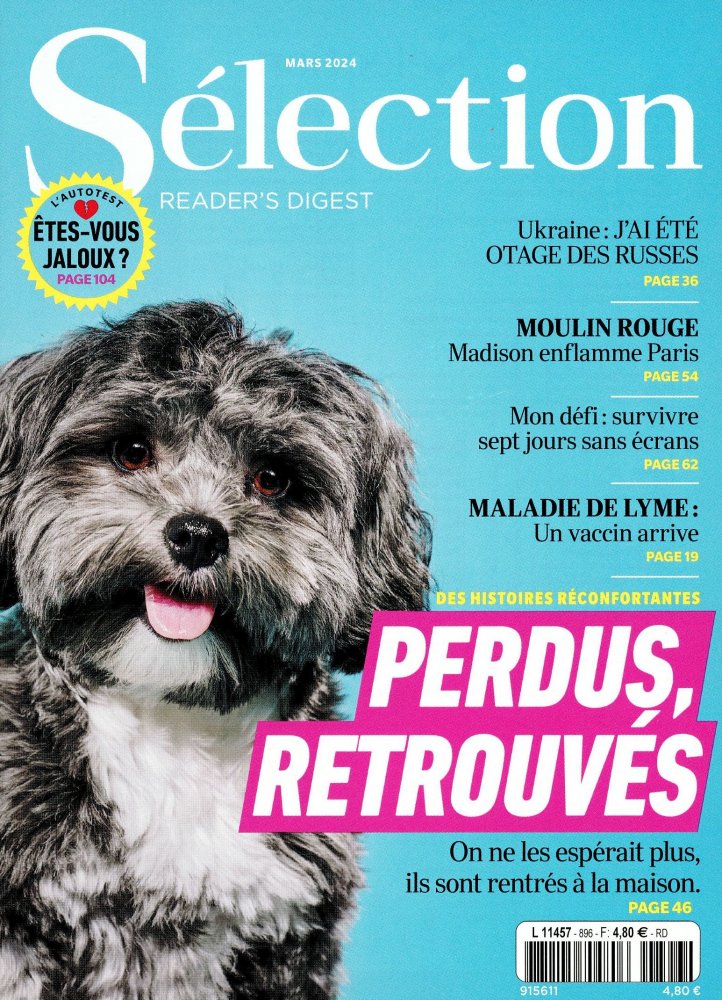 Numéro 896 magazine Séléction Reader Digest
