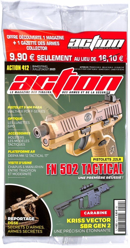 Numéro 412 magazine Action Armes & Tir + Gazette des Armes Collector
