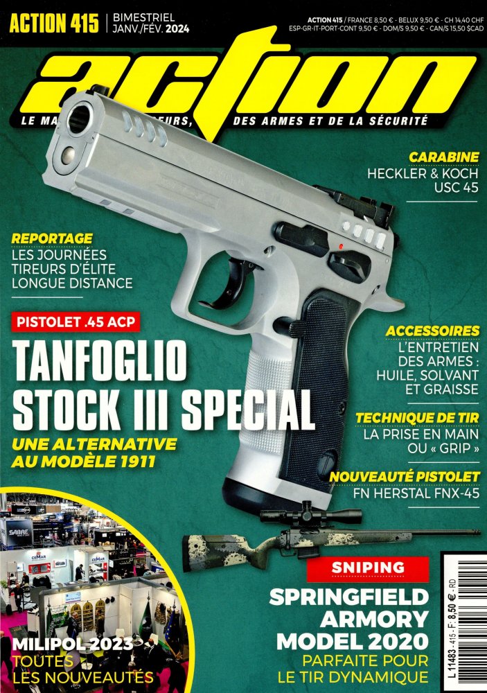 Numéro 415 magazine Action Armes & Tir