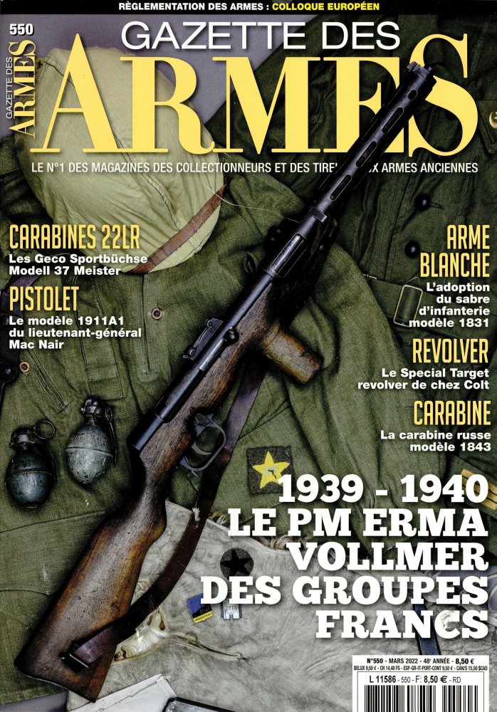 Numéro 550 magazine Gazette des Armes