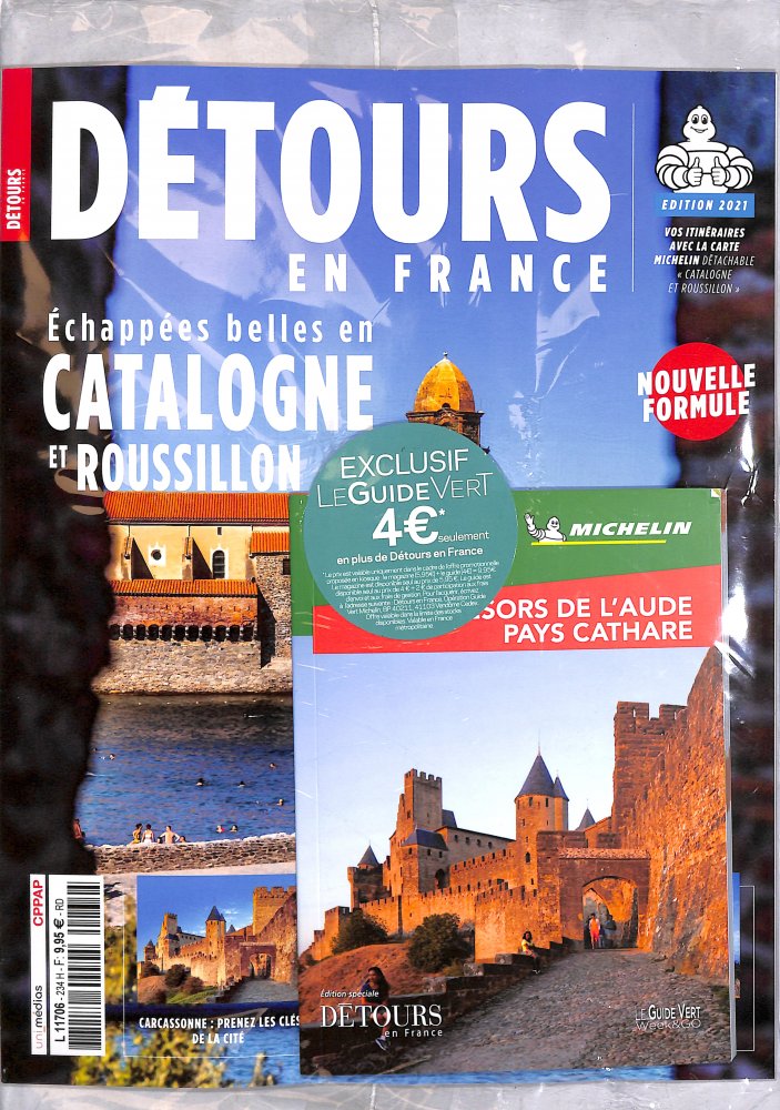 Numéro 234 magazine Détours en France + Guide Vert Michelin