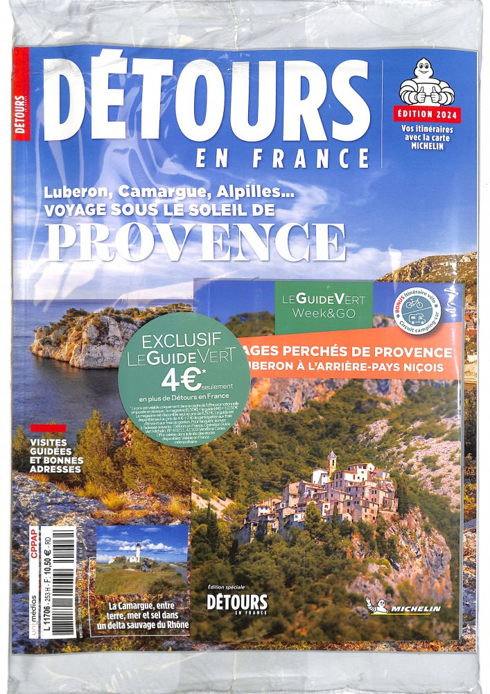 Numéro 253 magazine Détours en France + Guide Vert Michelin