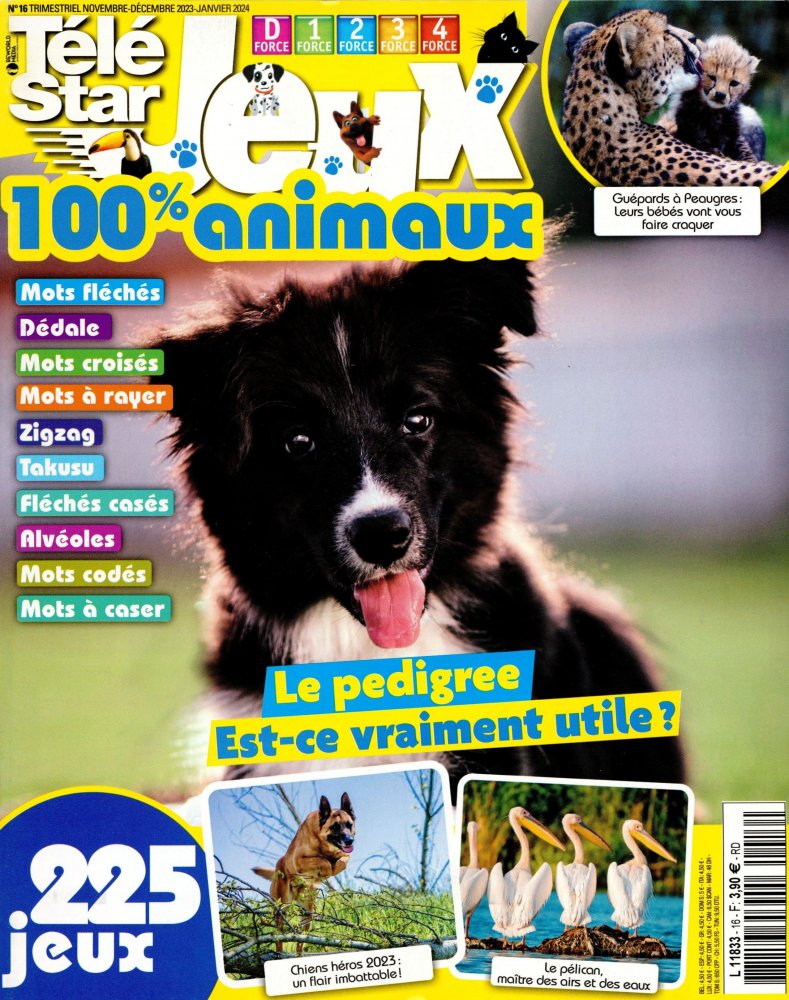 Numéro 16 magazine Télé Star Jeux 100% Animaux