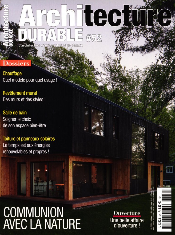 Numéro 52 magazine Architecture Durable