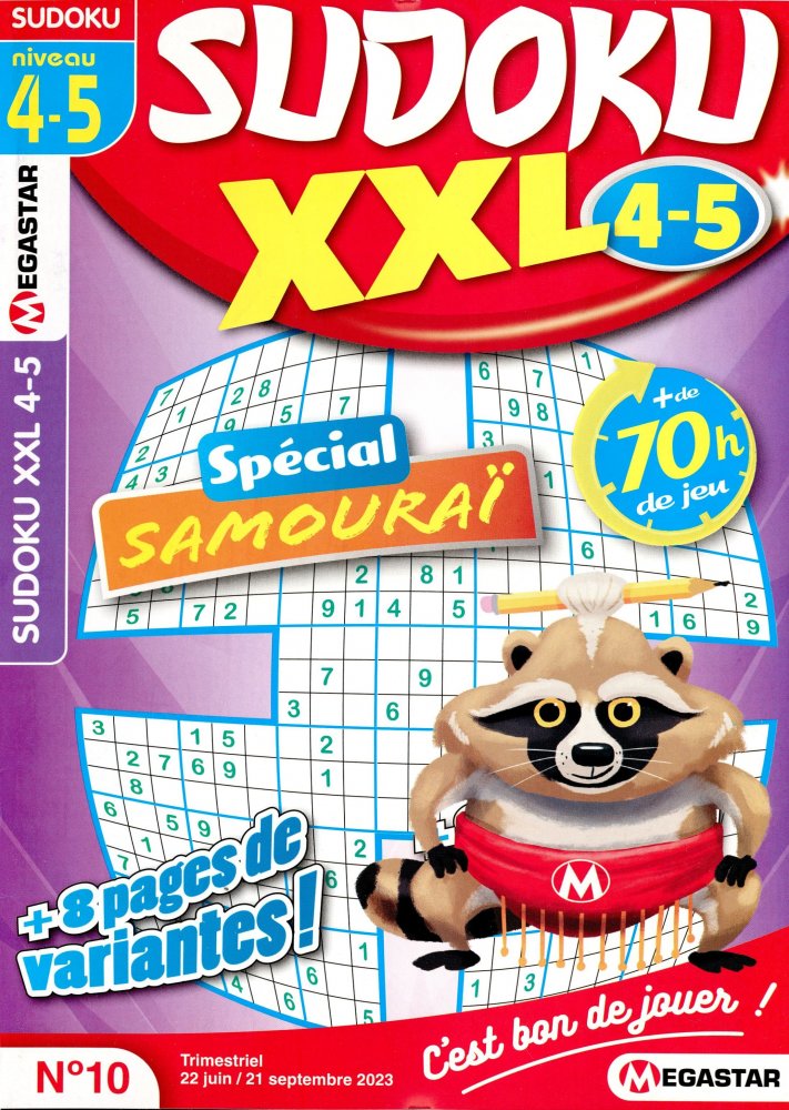 Numéro 10 magazine MG Sudoku XXL Niveau 4-5