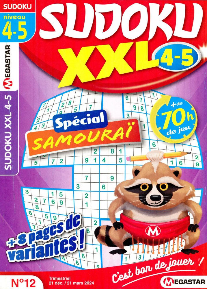Numéro 12 magazine MG Sudoku XXL Niveau 4-5