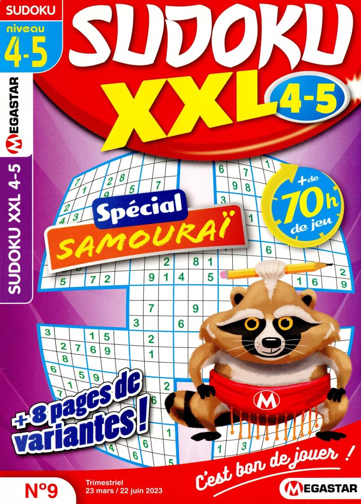 Numéro 9 magazine MG Sudoku XXL Niveau 4-5