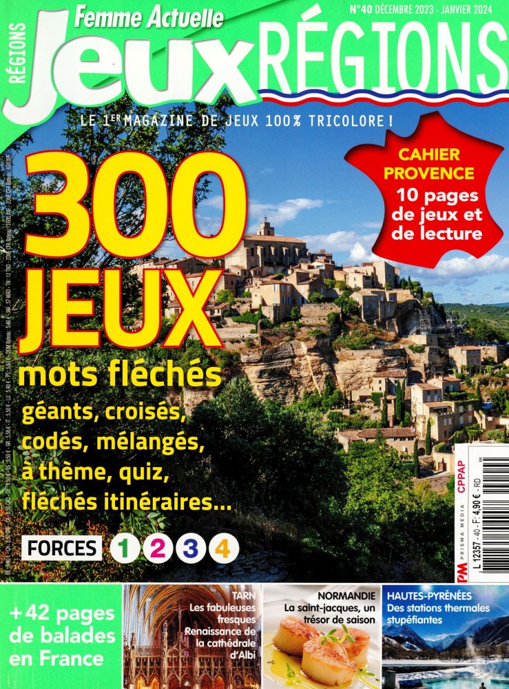 Numéro 40 magazine Femme Actuelle Jeux Régions