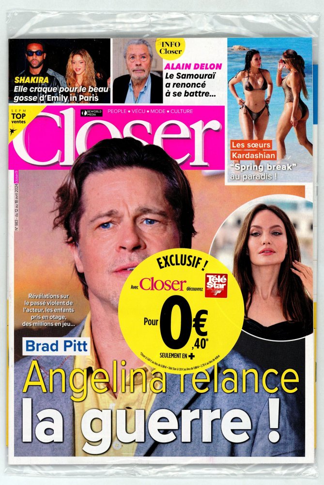Numéro 2481 magazine Closer + Télé Star