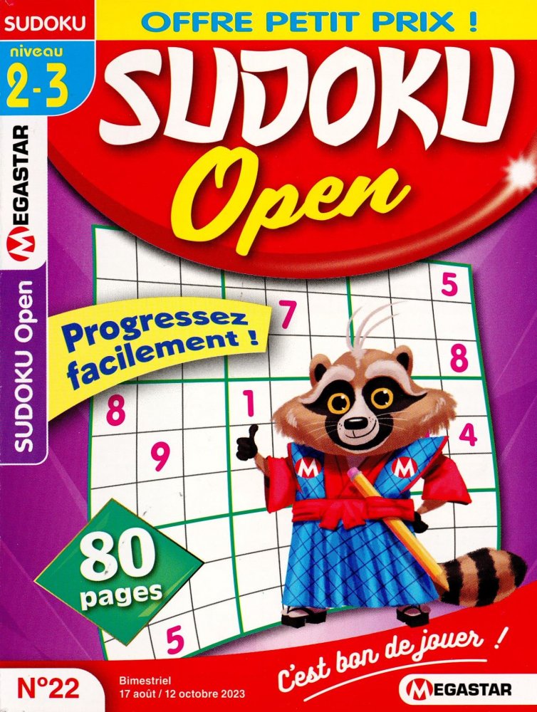 Numéro 22 magazine MG Sudoku Open Niv. 2-3