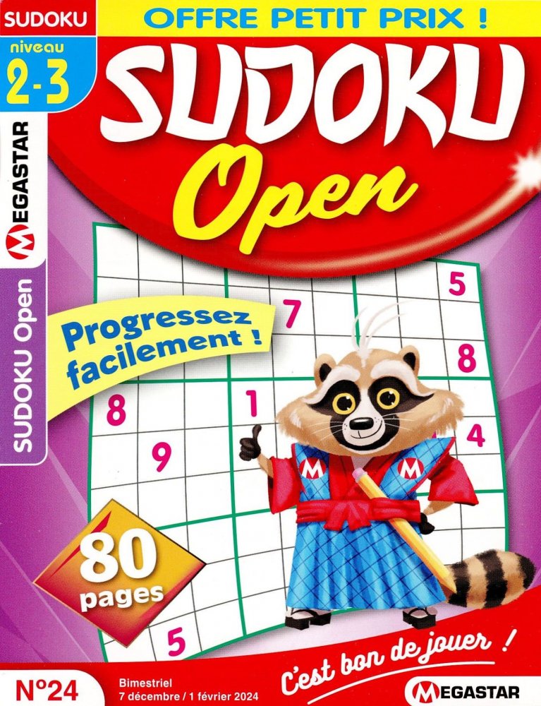 Numéro 24 magazine MG Sudoku Open Niv. 2-3