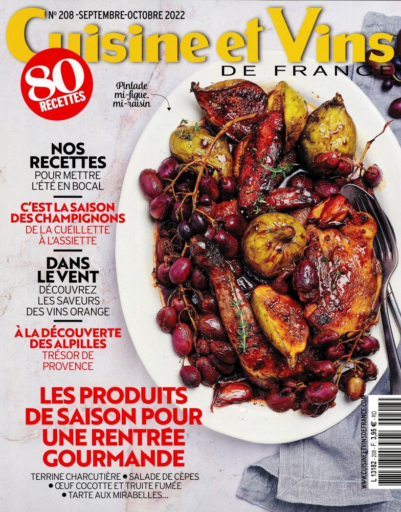 Numéro 208 magazine Cuisine et Vins de France