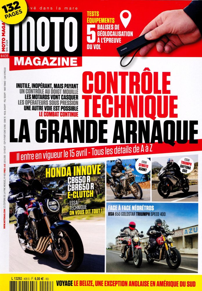 Numéro 408 magazine Moto Magazine