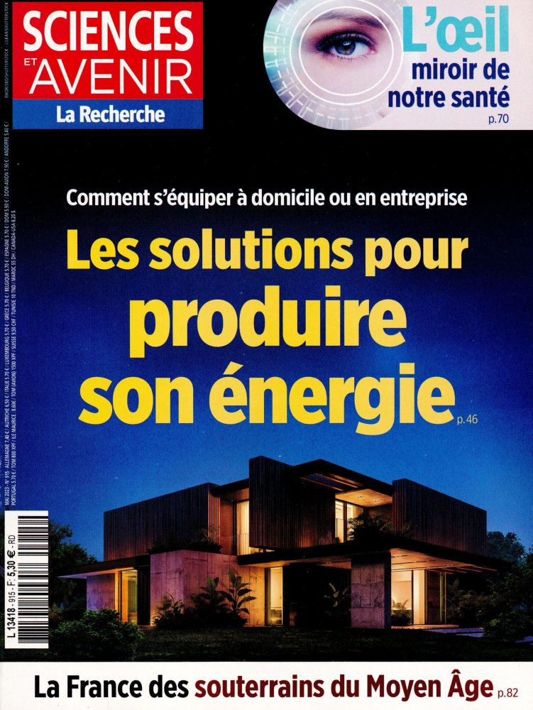 Numéro 915 magazine Sciences et Avenir